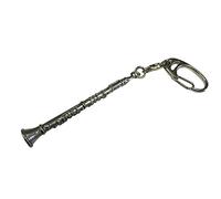 Music Gifts Llavero de clarinete plateado decorativo