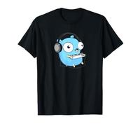 Music Gopher Tee - Divertido programador desarrollador GO lang Logo Camiseta