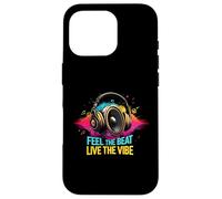 Music Headphones DJ Feel The Beat Live The Vibe Retro Sound Carcasa para iPhone 16 Pro