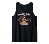 Music Heals The Soul de Mujer con cáncer con Cinta Rosa Camiseta sin Mangas
