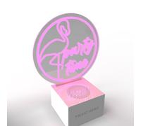 MUSIC HERO Altavoz inalámbrico Neon, Altavoz portátil de 3 W con LED Luminoso, botón de Encendido/Apagado, Cable de Carga USB-C Incluido, hasta 2 Horas de música Continua, Color Rosa