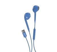 Music Hero Auriculares con Cable USB-C, Auriculares USB-C, Controles Integrados, micrófono, semiin-Ear, Azul