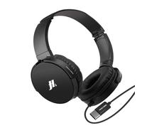 Music Hero Auriculares con Cable USB-C, Longitud 1,2 m, Auriculares giratorios, micrófono Integrado, botón de Respuesta/finalización de Llamada, Diadema Ajustable, Negro