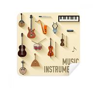 Music Instruments - Juego de 2 gafas de limpieza, diseño combinado, gamuza limpiadora de pantalla de gamuza