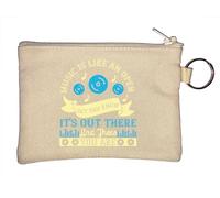 Music is Like an Open Sky. You Know It's Out There... and There You are - Llavero con eslogan y monedero, color beige, beige, Talla única