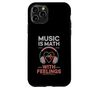 Music Is Math With Feelings Headphones Heartbeat Art Carcasa para iPhone 11 Pro