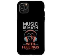 Music Is Math With Feelings Headphones Heartbeat Art Carcasa para iPhone 11 Pro Max