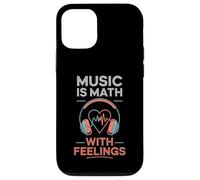 Music Is Math With Feelings Headphones Heartbeat Art Carcasa para iPhone 12/12 Pro