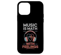 Music Is Math With Feelings Headphones Heartbeat Art Carcasa para iPhone 12 mini