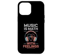 Music Is Math With Feelings Headphones Heartbeat Art Carcasa para iPhone 12 Pro Max