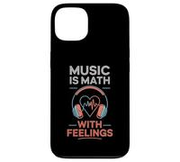Music Is Math With Feelings Headphones Heartbeat Art Carcasa para iPhone 13