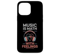 Music Is Math With Feelings Headphones Heartbeat Art Carcasa para iPhone 13 Pro Max