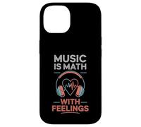 Music Is Math With Feelings Headphones Heartbeat Art Carcasa para iPhone 14