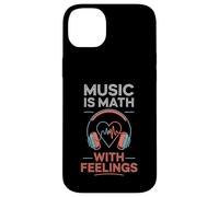 Music Is Math With Feelings Headphones Heartbeat Art Carcasa para iPhone 14 Plus