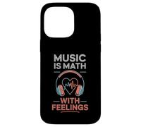 Music Is Math With Feelings Headphones Heartbeat Art Carcasa para iPhone 14 Pro Max