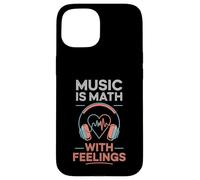 Music Is Math With Feelings Headphones Heartbeat Art Carcasa para iPhone 15