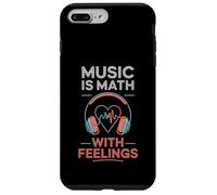 Music Is Math With Feelings Headphones Heartbeat Art Carcasa para iPhone 7 Plus/8 Plus