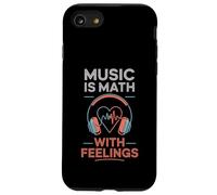 Music Is Math With Feelings Headphones Heartbeat Art Carcasa para iPhone SE (2020) / 7 / 8