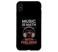 Music Is Math With Feelings Headphones Heartbeat Art Carcasa para iPhone XS Max