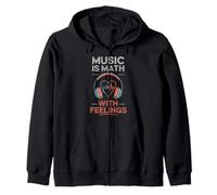 Music Is Math With Feelings Headphones Heartbeat Art Sudadera con Capucha