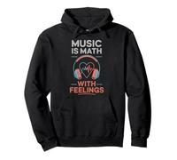 Music Is Math With Feelings Headphones Heartbeat Art Sudadera con Capucha