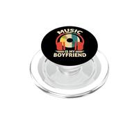 Music Is My Boyfriend - Auriculares Retro Divertidos para Amantes de la música PopSockets PopGrip para MagSafe