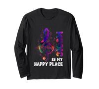 Music Is My Happy-Place Inspiring Music Novedad Musical Nota Musical Manga Larga