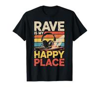Music Is My Happy Place Música Auriculares Dj Dj Camiseta