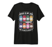 Music Is My Jam Funny Lover Juego de Palabras Rock Jazz Blues Pop Folk Camiseta Premium