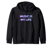 Music Is My Life Night out Party Dance Festival Club Wear Sudadera con Capucha