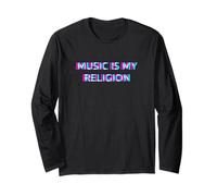Music Is My Religion Clubbing Party Dance Festival Club Wear Manga Larga