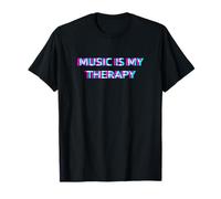 Music Is My Therapy Night out Party Dance Festival Club Wear Camiseta