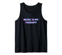 Music Is My Therapy Night out Party Dance Festival Club Wear Camiseta sin Mangas