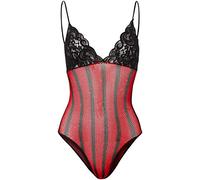 Music Legs Body Corto Red Rojo Rayas Negras 0.15 150 g