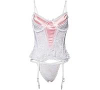 Music Legs Top Liguero C/Tanga Blanco C/Rosa 200 g