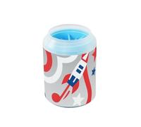 Music - Limpiador de pies de mascotas reutilizable con cepillo de silicona suave, suministros de aseo para mascotas para perros pequeños y medianos y razas de gatos