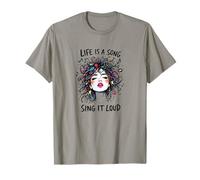 Music Lover Life Is A Song Sing It Loud Idea de regalo Camiseta