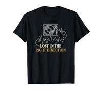 Music Lover Lost In The Right Direction Auriculares Album Camiseta