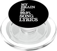 Music Lover - My Brain is 99 Percent Letra de Canciones Divertida PopSockets PopGrip para MagSafe