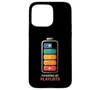Music Lover Powered By Playlists Battery Charge Design Carcasa para iPhone 15 Pro Max