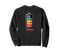 Music Lover Powered By Playlists Battery Charge Design Sudadera