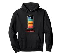 Music Lover Powered By Playlists Battery Charge Design Sudadera con Capucha