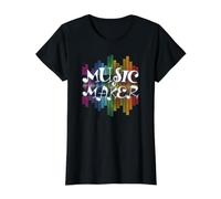 Music Maker Músico Compositor de Canciones Camiseta gráfica económica, Mujer, Negro, S