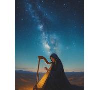 Music Manuscript Book - Moonlight Harp Cover: 100 Pages of Blank Sheet Music for Songwriters, Musicians, and Students