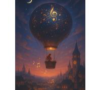 Music Manuscript Book - Piano & Balloon Cover: 100 Pages of Blank Sheet Music with 12 Staves per Page - Ideal for All Instruments