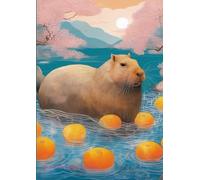 Music Manuscript Notebook: A4 Music Pages for Composing and Study, Capybara Hot Spring themed cover