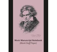 Music Manuscript Notebook - Ludwig van Beethoven: Blank Staff Paper for Writing, Practicing and Composing