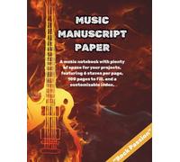 Music Manuscript Paper: A music notebook with plenty of space for your projects, featuring 6 staves per page, 100 pages to fill, and a customizable index