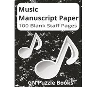 Music Manuscript Paper: Blank Sheet Music Notebook | Staff Paper Notebook |Staff Mauscript Pad | 100 Pages | 8.5x11in.