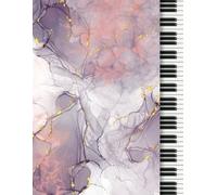Music Manuscript Paper: Graphic Style Cover: Blank Music Notebook | 100 Pages | 8.5x11 Inches | 7 Staves | Marble Style Cover | Staff Paper Notebook | Music Composition Pad